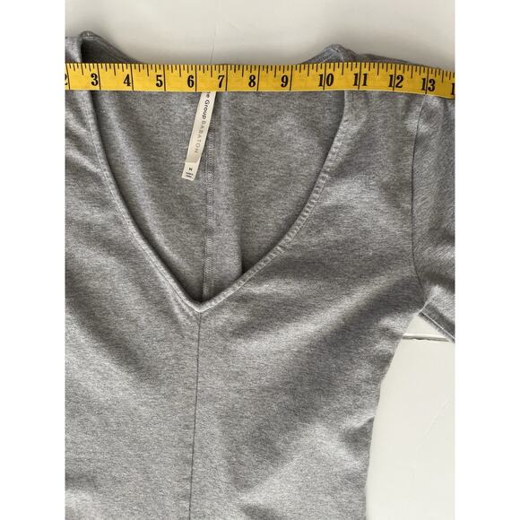 Aritzia The Group Babaton Jumpsuit M Gray Long Sleeve Fitted Athletic Bodyshape - Picture 5 of 11